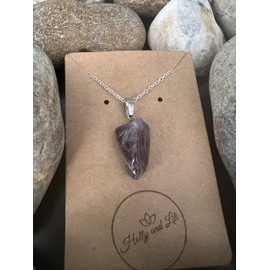 Amethyst Agate Crystal Pendant Necklace, Crystal Necklace, Amethysts, Natural Crystal Necklace, Necklace, Bullet Crystal, Amethyst Natural Crystals