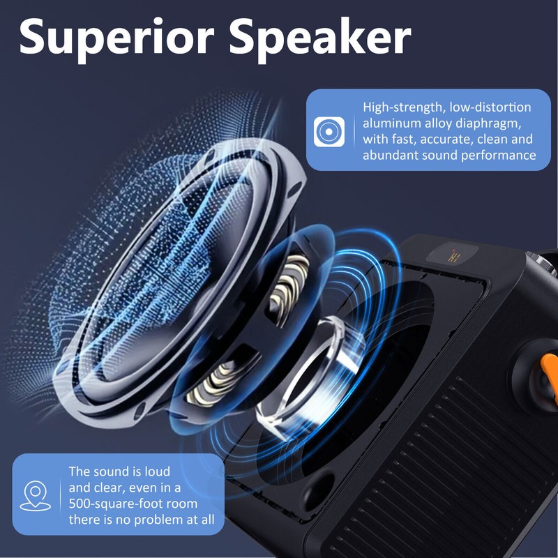 JYX Portable Wireless Speaker Karaoke Machine with 2 Microphones Party