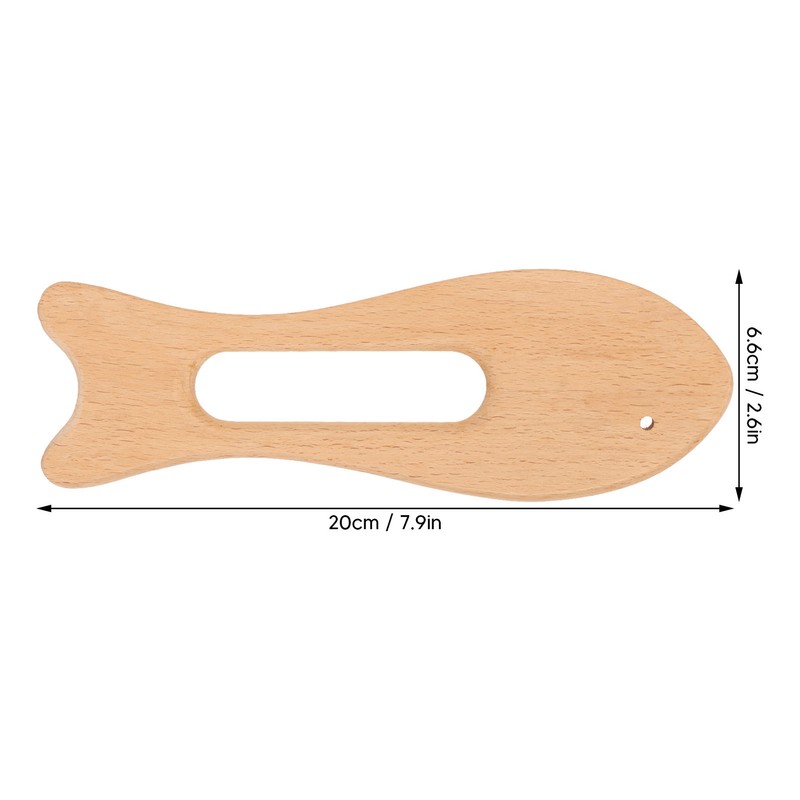 2Pcs Wooden Gua Sha Board Fish Shape Polished Beech Sturdy