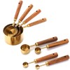 FISDEN Copper Measuring Cups and Spoon Set of 8, Stackable