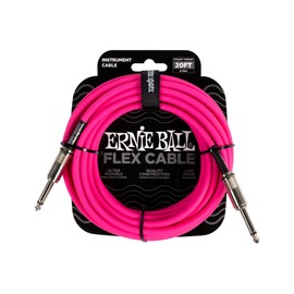 Ernie Ball Flex Instrument Cable Straight/Straight 20ft - Pink