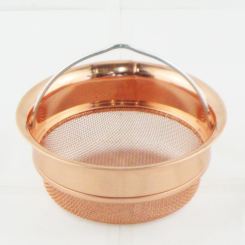 Nagao Drainage Strainer Pure Copper, 5.3 inches (13.4 cm), For