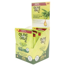 ORS Olive Oil Creamy Aloe Shampoo Infused with Aloe Vera Travel Packet 1.75 Ounces (Pack of 12)