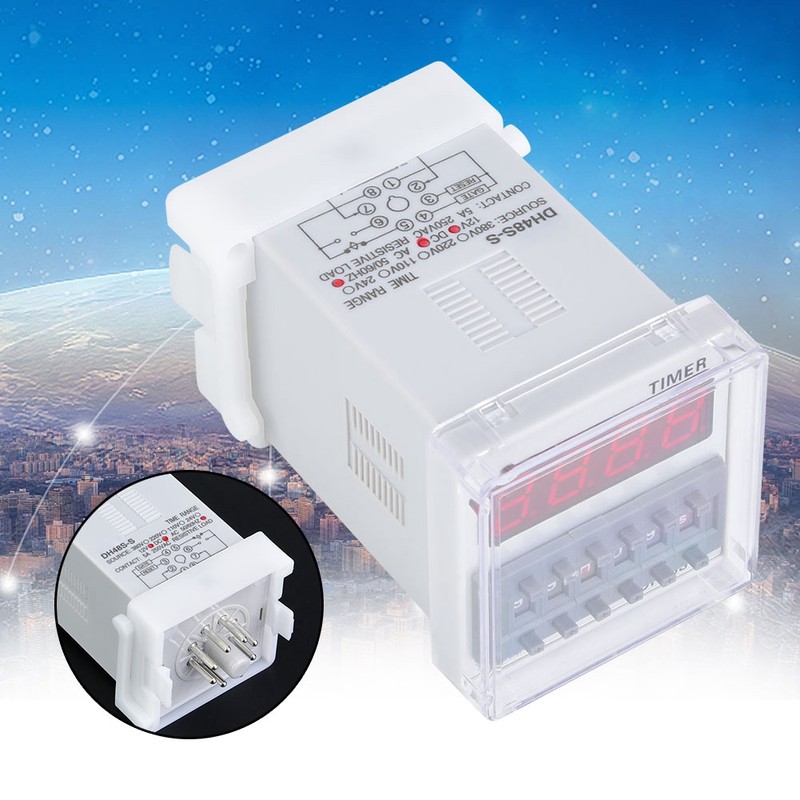 ProgrammableDelay Time Relay Timer 0.1S-99H 8-Pin DH48s s (24V AC/DC)