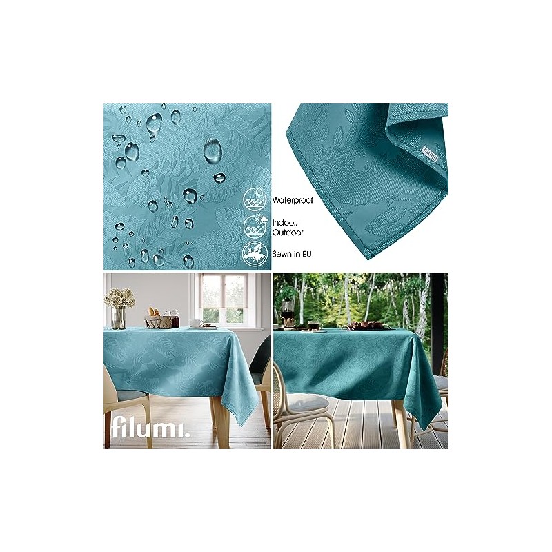 Filumi Eris Tablecloth, 60 x 60 cm, Blue, Washable, for