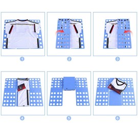 winvin Large Adult T-Shirt Folder Shirt Folding Board t Shirts Clothes Durable Plastic Laundry Room Organizer folders Boards Flip Fold Magic Fast