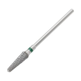 Be In Your Mind Milling Cutter Attachment Carbide Cutter 2.35 mm Manicure Drill Attachment Beauty Nail Drill Electric Manicure for Removing Gel Cuticles and Plate (Green C Coarse Teeth)