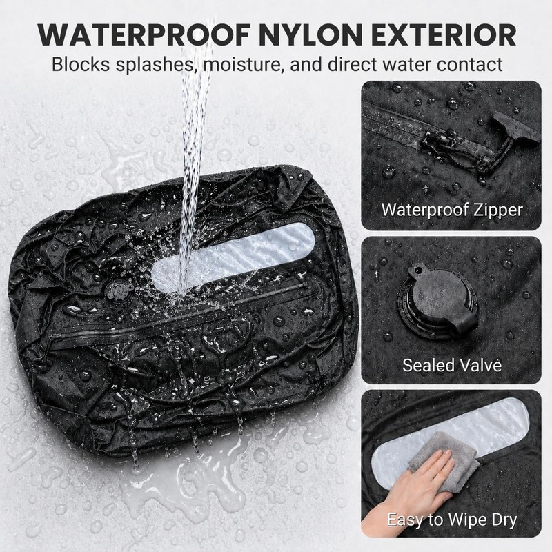 WEWEMUX Travel Vacuum Compression Bag for Clothes, 32L Reusable Waterproof
