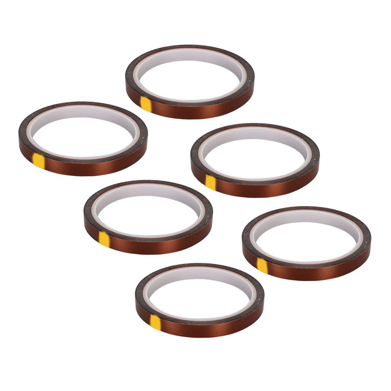 6pcs Heat Resistant Tape Residue Free Polyimide Sublimation Thermal Tape