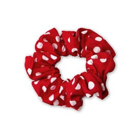 SoulCats® Polka Dots Women's Hair Scrunchie Scrunchie Scrunchie, Red with White Dots