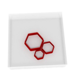 Mini/Tiny Hexagon Set of 3 Value Fondant Cutter 1.5CM + 2CM + 3CM
