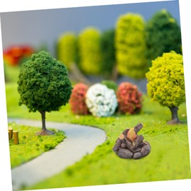 Uonlytech Ornaments Statue Stone Doll House Fireplace Dollhouse Campfire Decoration Mini Outdoor Outdoor Statues Flame Artificial Sand Table Miniature Model Model Props Decorations