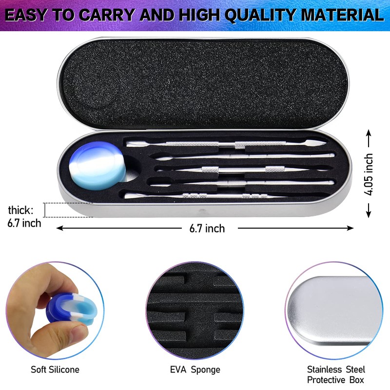 Wax Carving Tools Dab Stainless Steel Set with Metal Case