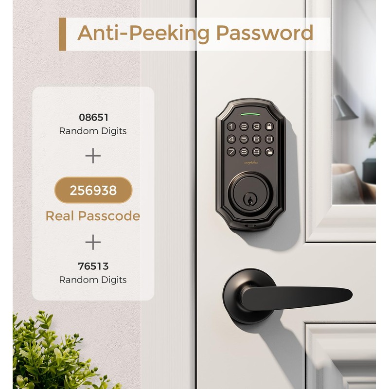 Keyless Entry Door Lock with 2 Handle Set - Smart