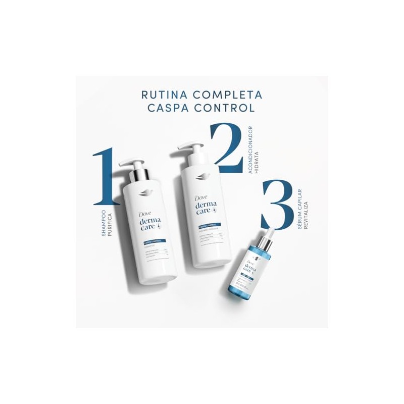 DOVE Shampoo Derma Care Caspa Control. hasta 100%* Libre de
