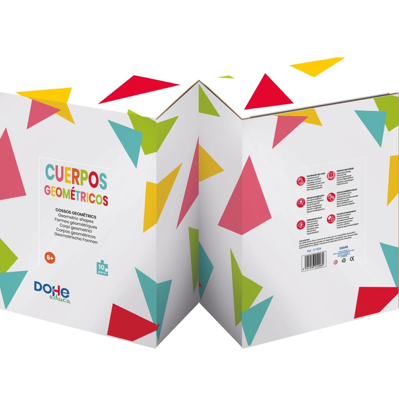 DOHE Educa Geometric Figures for Children, 10 Blue Geometric Shapes