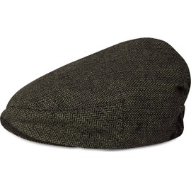 mintgreen Newborn Herringbone Newsboy Cap, Dark Sage