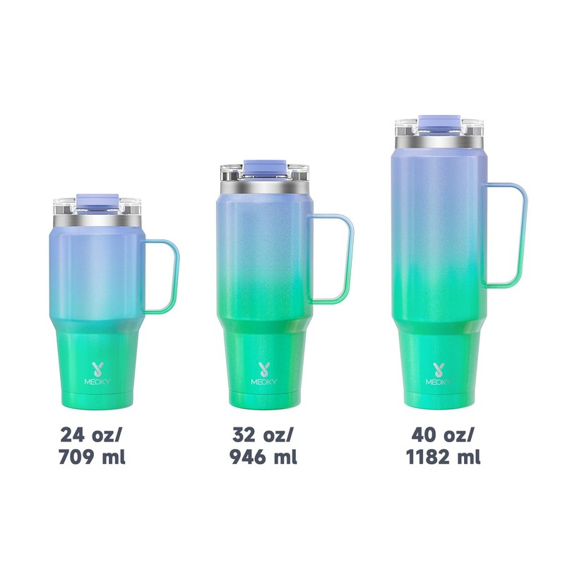 Meoky - Vaso de 32 onzas con asa, taza de