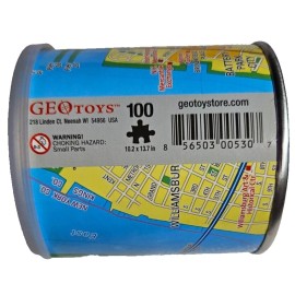 Geo Toys New York City Magnetic Jigsaw Puzzle 100 Pieces Can Geo Toys Refrigerator Art