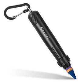 Gscocl Lumber Crayon Holder for 1/2" Round or Hexagonal Crayons,Ferro Rods. Industrial Heavy Duty Carpenter,Construction Aluminum Crayon Holder (Black)