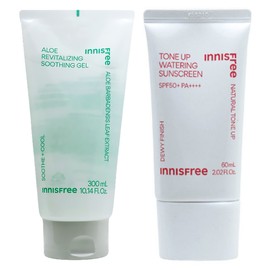 Innisfree Aloe Revital Soothing Gel + Tone-up Watering Sunscreen / 이니스프리 알로에 리바이탈 수딩젤+톤업 워터링 선스크린