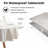 Vinyl Lace Tablecloth Round Heavy Duty Jacquard Tablecloth Waterproof Splashproof