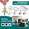 10-Piece Control Cabinet Key Set 4-in-1 Multifunctional Square Key Heating