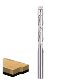 SICWOOD Spiral Flush Trim Router Bit 1/4 Shank, 1/4" Cutting Dia, 1-1/8" Height, Solid Carbide Up-Cut Flush Trim Router Bit, Flush Cut Router Bit for Wood Trimming