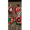 Unbranded New Handcrafted Crochet Fun Christmas Cat Butt Coasters Set