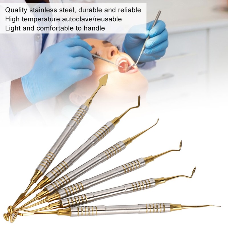 6pcs Dental Composite Resin Filling Spatula Dental Instrument Accessory