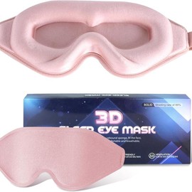 Solid Color 3D Eye Mask, Breathable Eye Cover with Adjustable Strap, Soft Eye Mask for Sleeping, Sleep Mask for Women & Men, Mens, Cool Bedroom, Bedroom Accessories, Valentine's Day Gift, Night Routine:_Pink_one-size