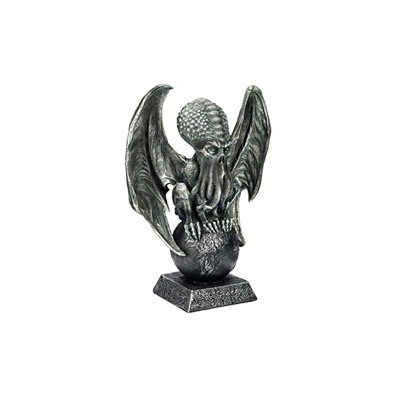 Pacific Giftware Cthulhu Figure on Globe - Demon Statue Devil