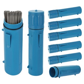 OwnMy 6PCS Welding Rod Storage Tube 14 Inch Electrode Rod Storage Tube, Plastic Welding Rod Holder Welding Electrode Holder, Waterproof Welding Rod Storage Holders Sealed Welding Rod Container, Blue