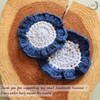 Cotton Crotchet Ruffled Flower Coaster Set (Coastal Breeze)