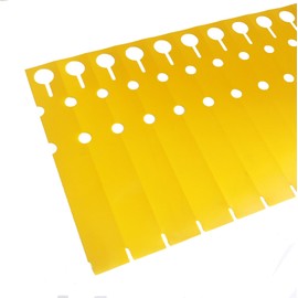 100 WRAP Around Plastic- Thermal Plant Labels 7" x 3/4" Nursery Tree/Loop Labels (Yellow)