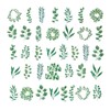 Doraking 45PCS Boxed DIY Decoration Green Leaves Adhesive Paper Stickers