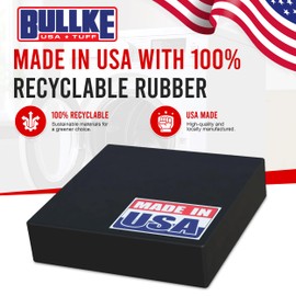 USA Made Rubber Anti-Vibration Pads - Heavy Duty Vibration Isolation Pats for Washing Machine, Air Conditioner, Compressor, 1500 LBS Capacity, 3x3x3/4 in, Noise Reduction, Shock Absorber (4)