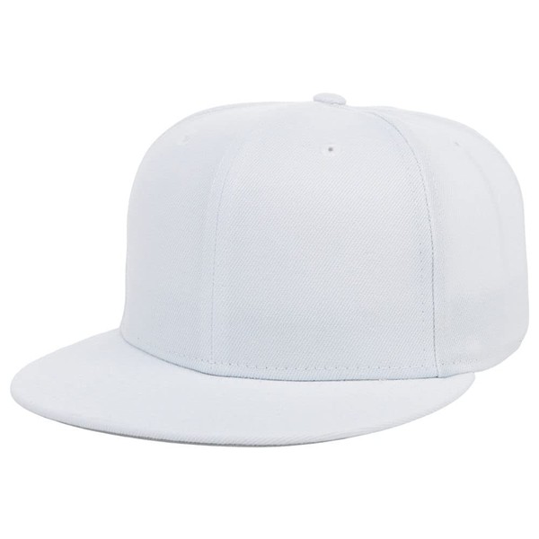 Lids Blank Full Court w/Colored Under Visor Fitted Cap White/Grey