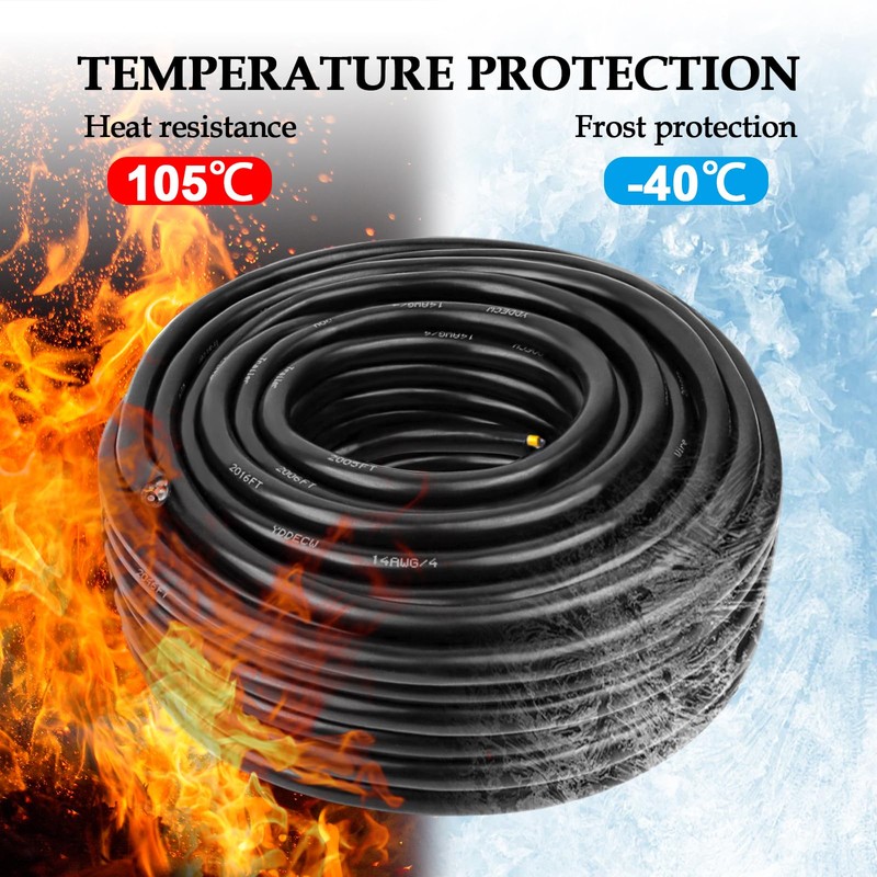 14/4 Mini Split Wire 150FT - YDDECW Weatherproof 14 AWG