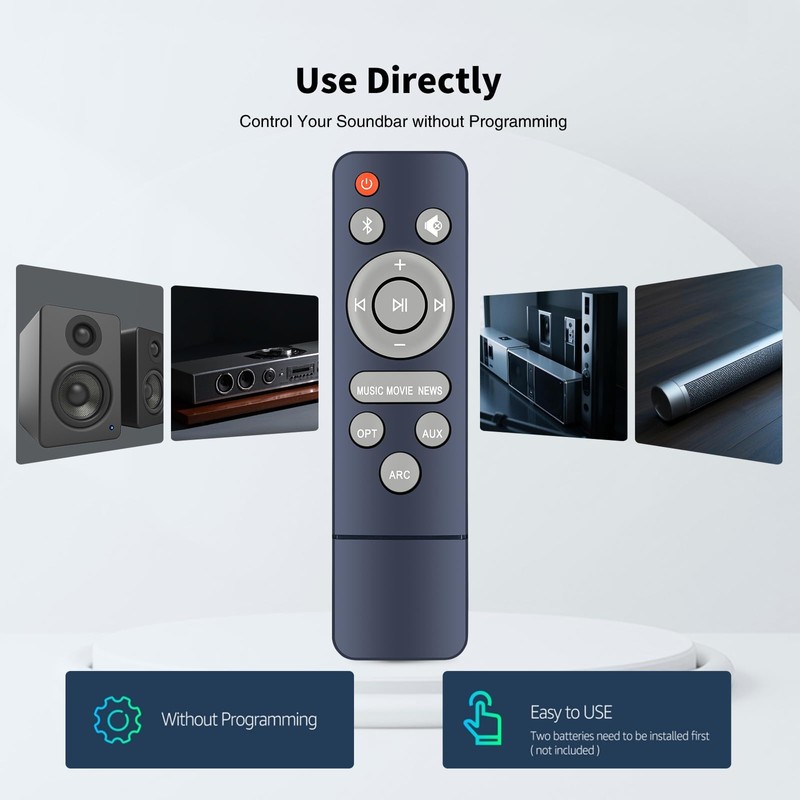 Snrigw Replacement Remote Control for Assistrust HoYLluDLL Audio Systems Compatible