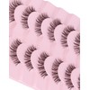 Adious Eyelashes Natural Look Clear Band Lashes Volume Lashes Short