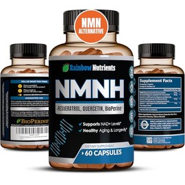 Suplemento NMNH (alternativa a NMNN) NAD Booster para antienvejecimiento, energía celular y piel agradable: mononucleótido de dihidronicinamida, resve