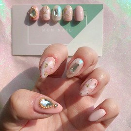 MunNail Brooch Marble Nail - Round / MunNail 브로치 마블네일 - 라운드