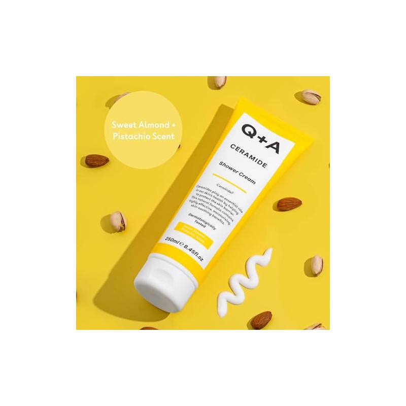 Q+A Crema De Ducha Con Ceramidas: Limpia Suavemente Y Nutre