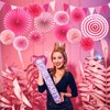 Cmaone Hotpink Party Decorations Pink Girls Paper Fan Birthday Baby