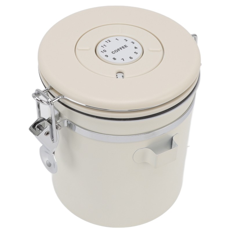 Airtight Coffee Canister 304 Stainless Steel Valve with Scoop for
