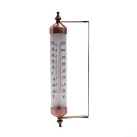 1 pieza de Termómetro para InterioresExteriores, Termómetro de Metal de 10 Pulgadas, Medidor de Temperatura Exterior Inalámbrico con Ángulo Ajustable 