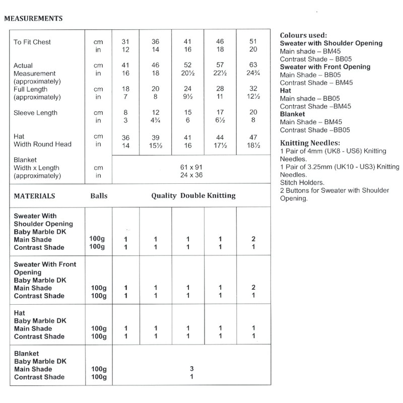 James Brett Double Knit Knitting Pattern Baby Rib Detail Sweater