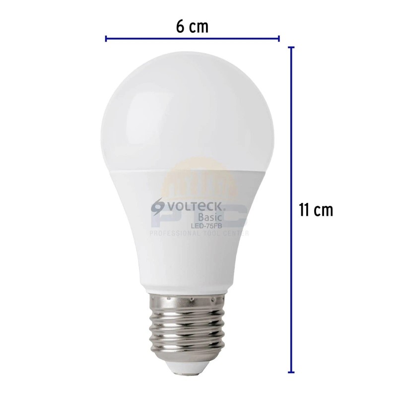 Volteck LED-75FB A19 10 W LED bulb, daylight, box, Basic