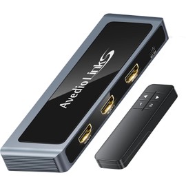 Avedio Links hdmi Switcher, 4k@120Hz/8k@60Hz, Remote Control, Bi-Directional Splitter, 2 Inputs 1 Output, 1 Input, 2 Output, HDMI 2.1, Selector, 48Gbps, High Band, Aluminum Alloy, Compatible with